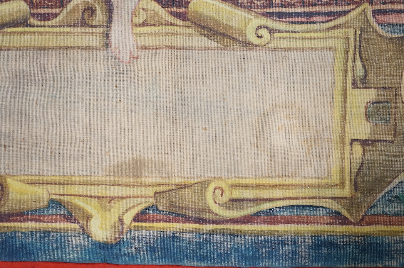 A late 19th century early 20th century cartoon of an earlier mythological biblical scened tapestry based on and after Jan Cornelisz Vermeyen’s similar series of nine commissioned by Charles V of France. 134 cm wide x 220